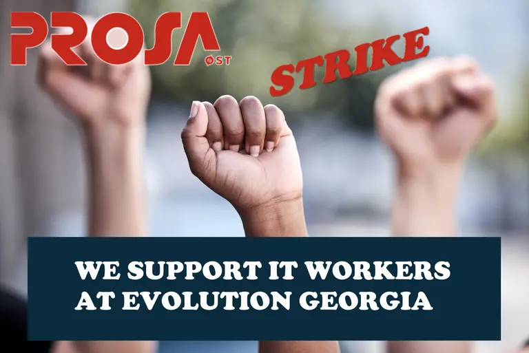 Prosa supports striking it workers at Evolution