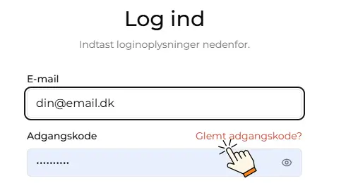 Glemt adgangskode
